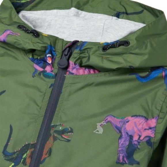Joules Kids Dinosaur Print Jacket - Green 4Y - Picture 8 of 8